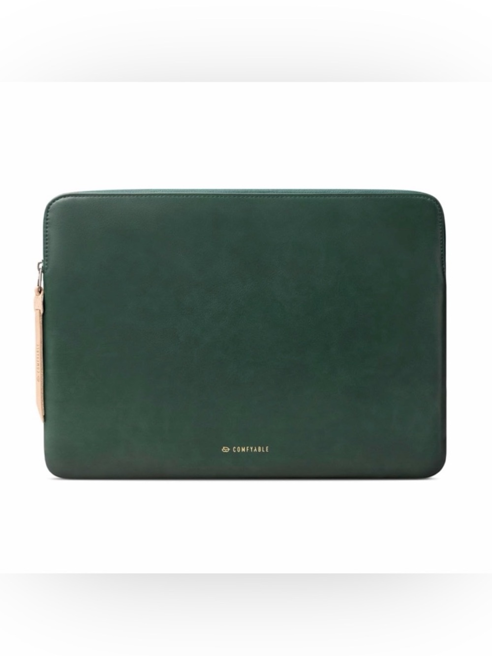 Green Leather Laptop Sleeve